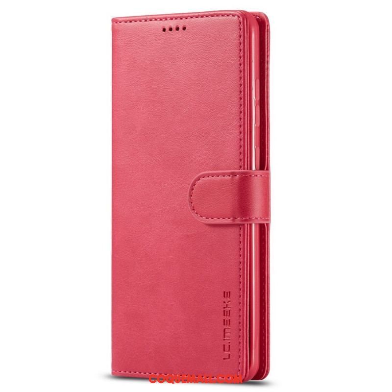 Housse Samsung Galaxy M52 5G LC.IMEEKE Effet Cuir