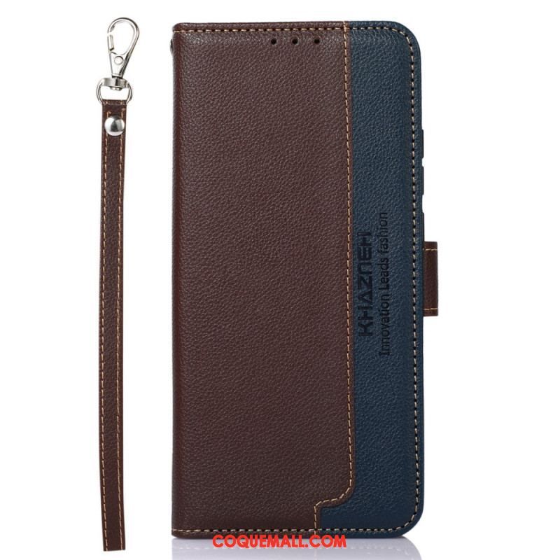 Housse Samsung Galaxy M52 5G Style Litchi RFID KHAZNEH