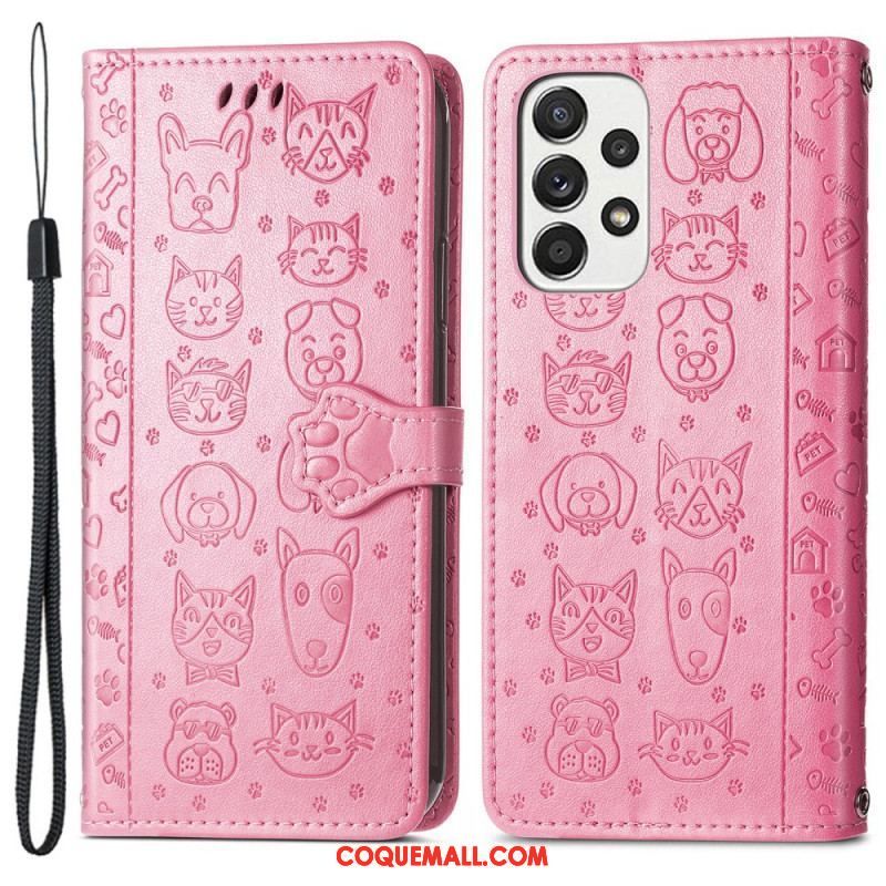Housse Samsung Galaxy M53 5G Animaux Animés