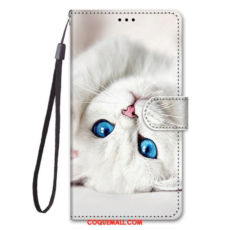 Housse Samsung Galaxy M53 5G Chaton Fun à Lanière