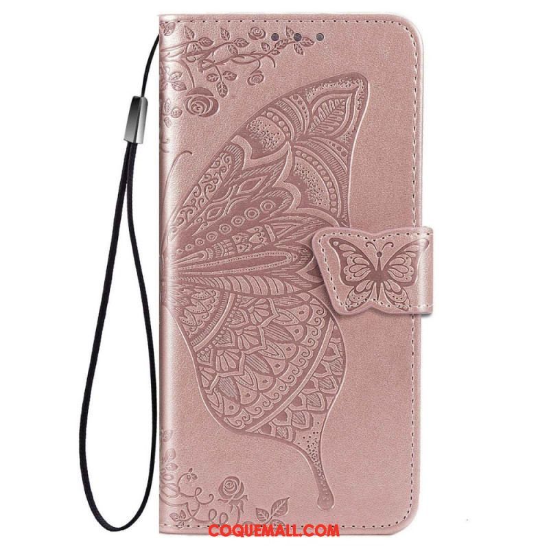 Housse Samsung Galaxy M53 5G Papillon Baroque