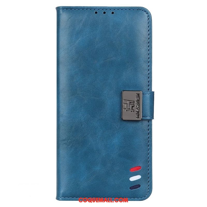 Housse Samsung Galaxy M53 5G Tricolore Fermoir Argenté