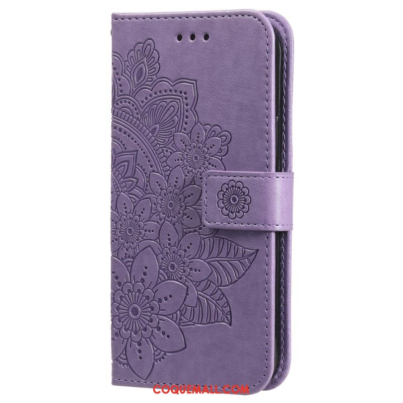 Housse Samsung Galaxy M55 5G Impression Mandala à Lanière