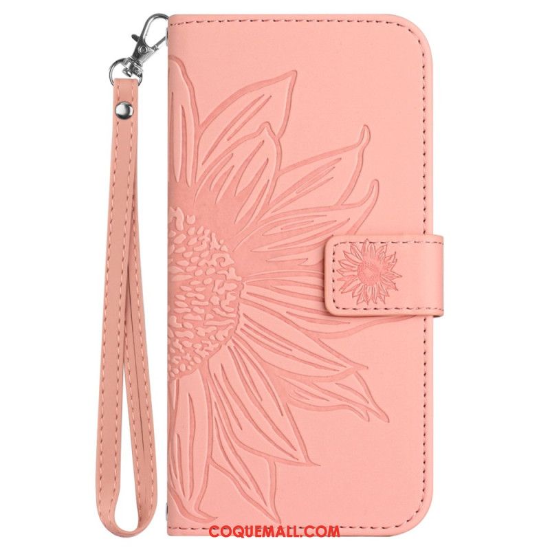 Housse Samsung Galaxy M55 5G Tournesol à Lanière