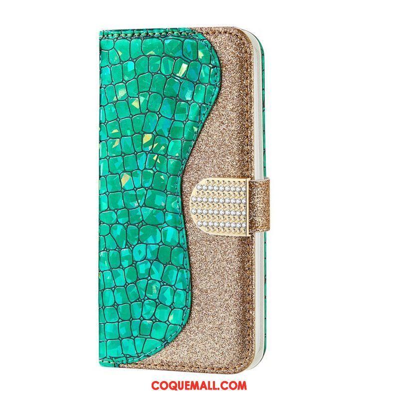 Housse Samsung Galaxy Note 20 Croco Diamants