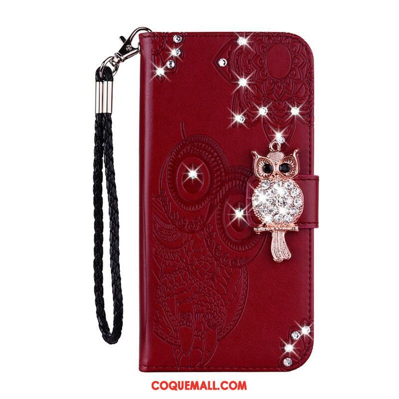 Housse Samsung Galaxy S20 FE Hibou Mandala et Breloque