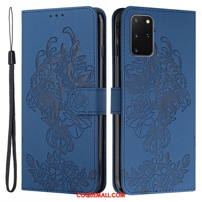 Housse Samsung Galaxy S20 Plus / S20 Plus 5G Tigre Baroque à Lanière