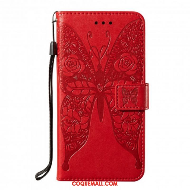 Housse Samsung Galaxy S21 5G Papillon Motif en Fleurs