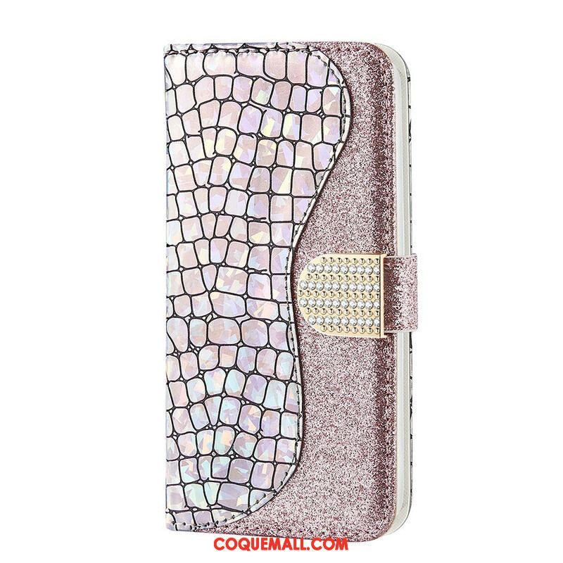 Housse Samsung Galaxy S21 FE Croco Diamants