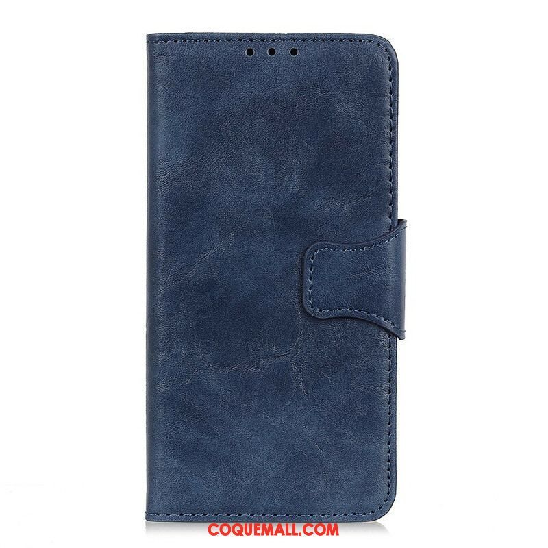 Housse Samsung Galaxy S21 FE Cuir Fendu Fermoir Réversible