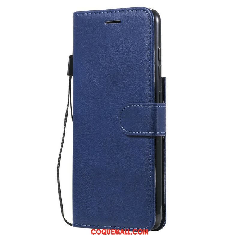 Housse Samsung Galaxy S21 FE Effet Cuir à Lanière