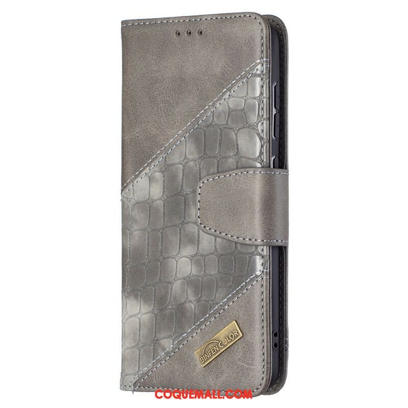 Housse Samsung Galaxy S21 FE Effet Peau de Crocodile Classique