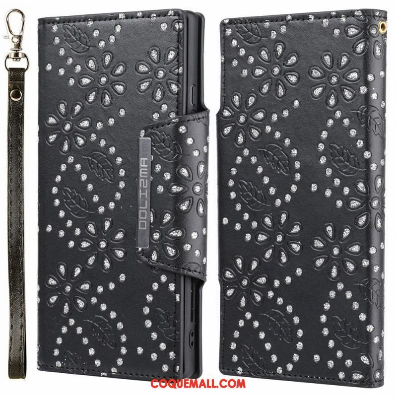 Housse Samsung Galaxy S22 5G Coque Détachable Diamants