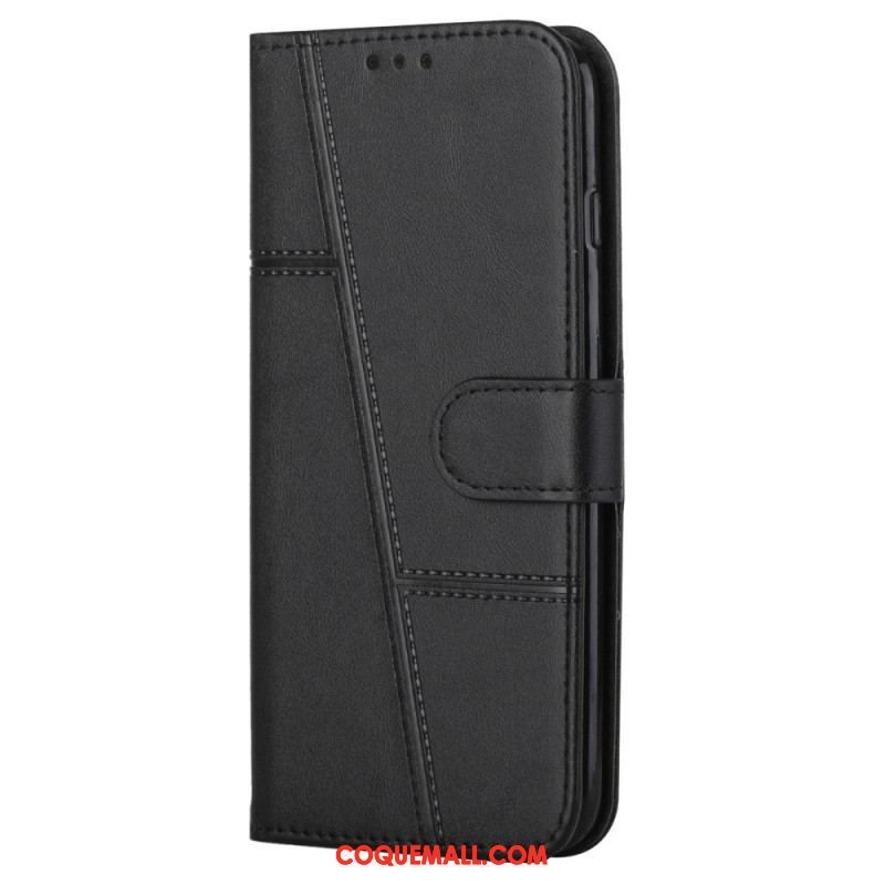 Housse Samsung Galaxy S22 5G Effet Cuir Géo à Lanière