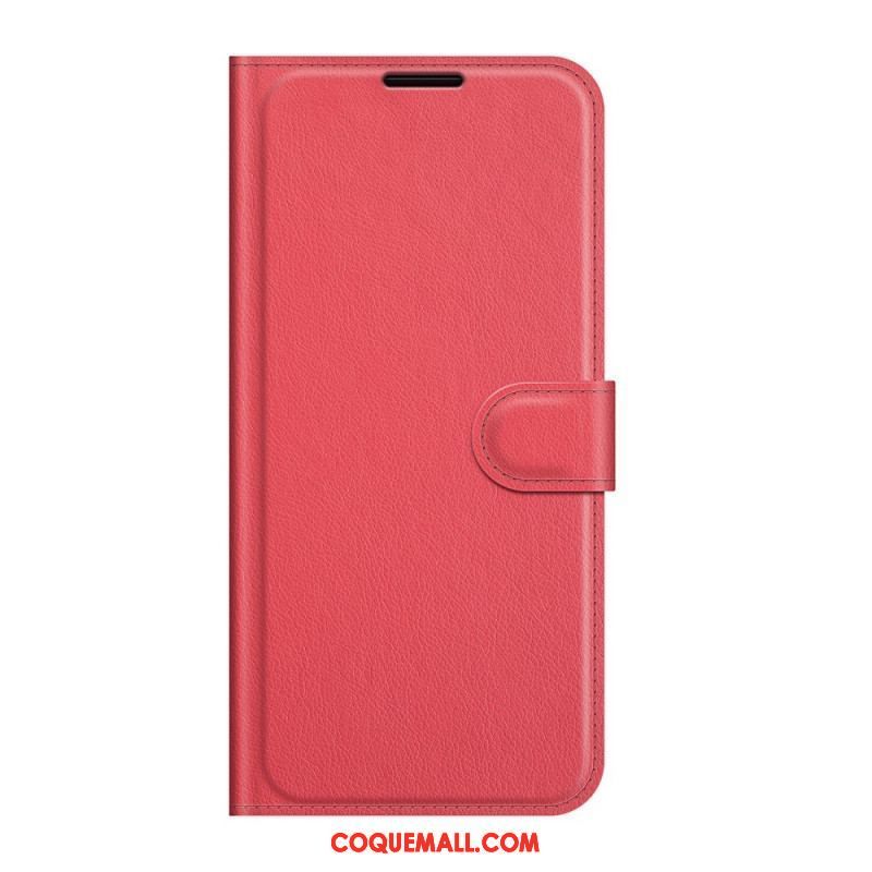 Housse Samsung Galaxy S22 5G Effet Cuir Litchi Classique