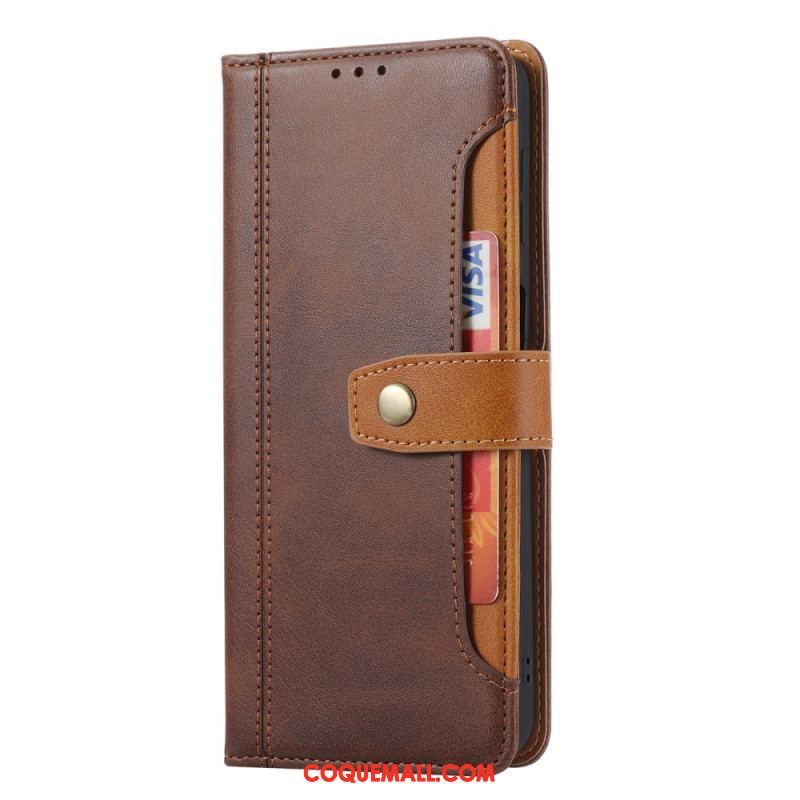 Housse Samsung Galaxy S22 5G Simili Cuir avec Sangle