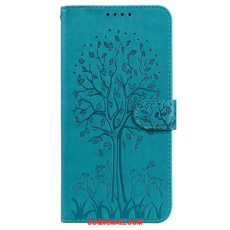 Housse Samsung Galaxy S22 Ultra 5G Arbre et Cerfs