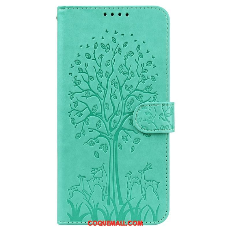 Housse Samsung Galaxy S22 Ultra 5G Arbre et Cerfs