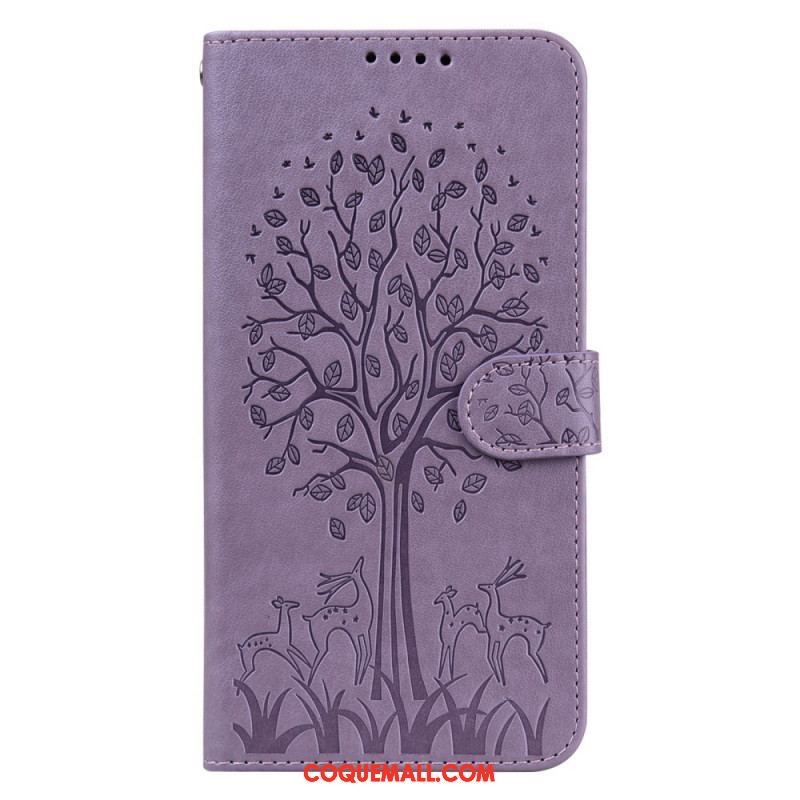 Housse Samsung Galaxy S22 Ultra 5G Arbre et Cerfs