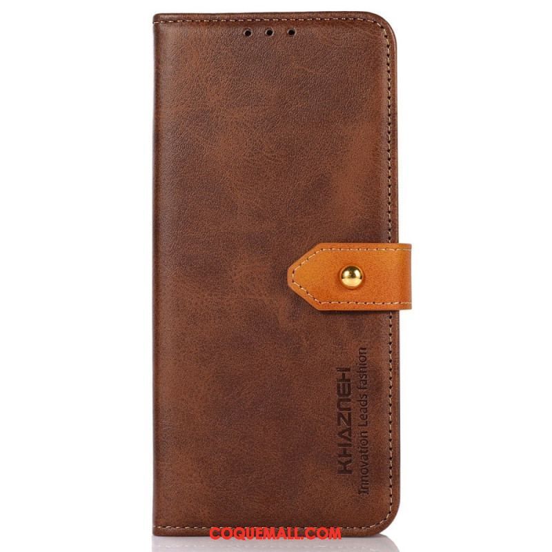 Housse Samsung Galaxy S22 Ultra 5G Simili Cuir avec Sangle KHAZNEH