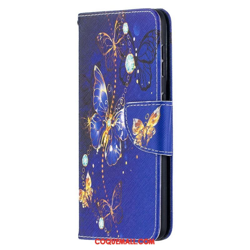 Housse Samsung Galaxy S221 5G Papillons Rois