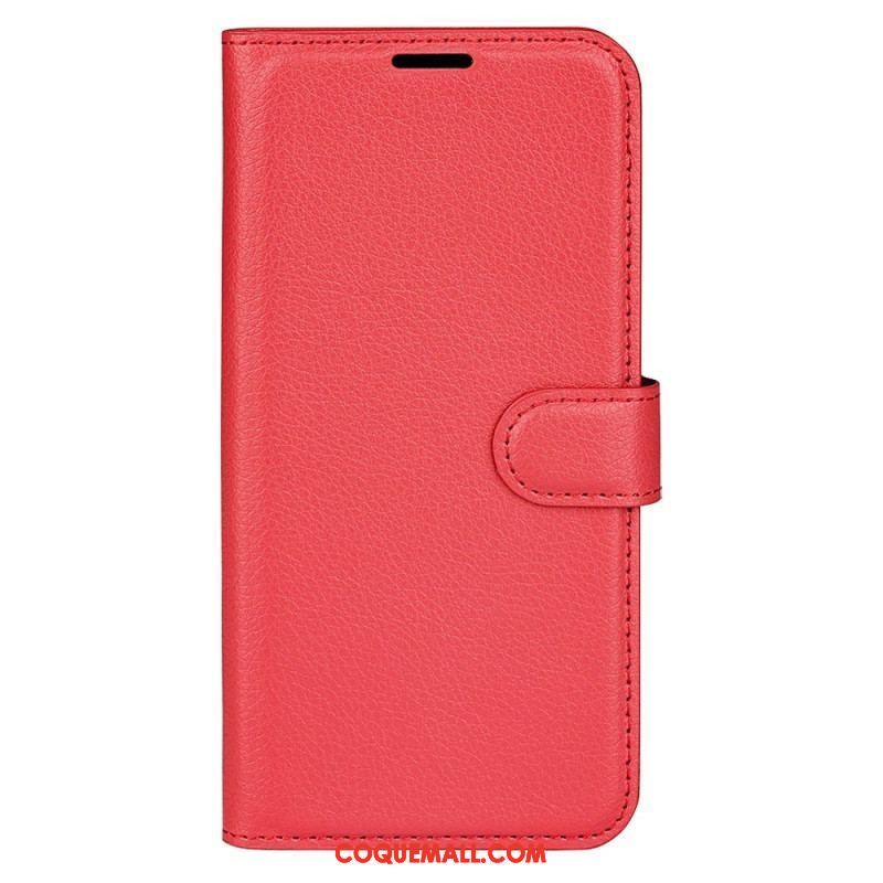 Housse Samsung Galaxy S23 5G Effet Cuir Litchi Classique