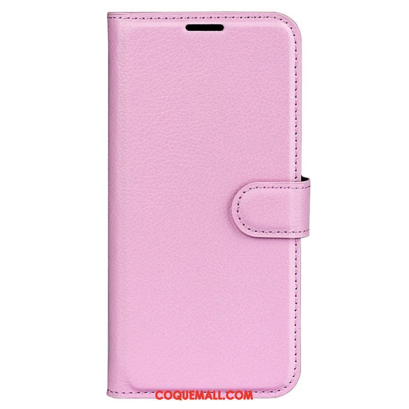 Housse Samsung Galaxy S23 5G Effet Cuir Litchi Classique