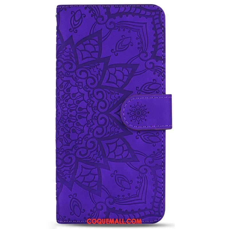 Housse Samsung Galaxy S23 5G Mandala Stylé à Lanière