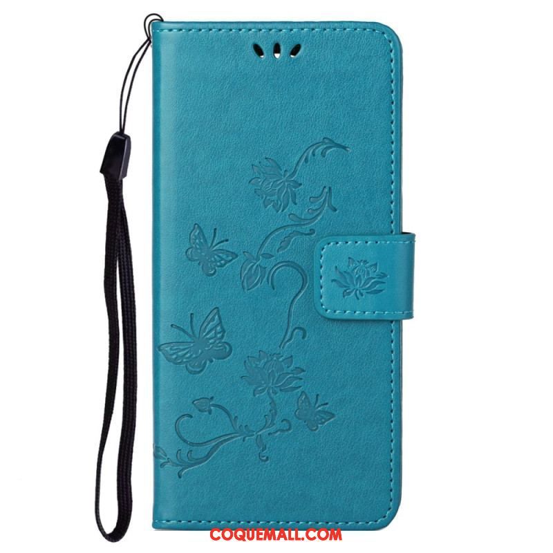 Housse Samsung Galaxy S23 5G Papillons et Fleurs