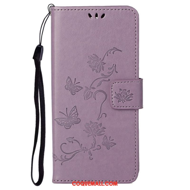 Housse Samsung Galaxy S23 5G Papillons et Fleurs