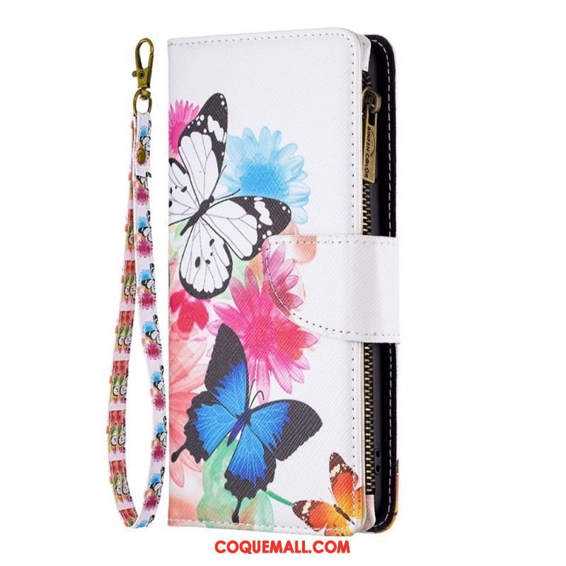 Housse Samsung Galaxy S23 5G Portefeuille Papillons