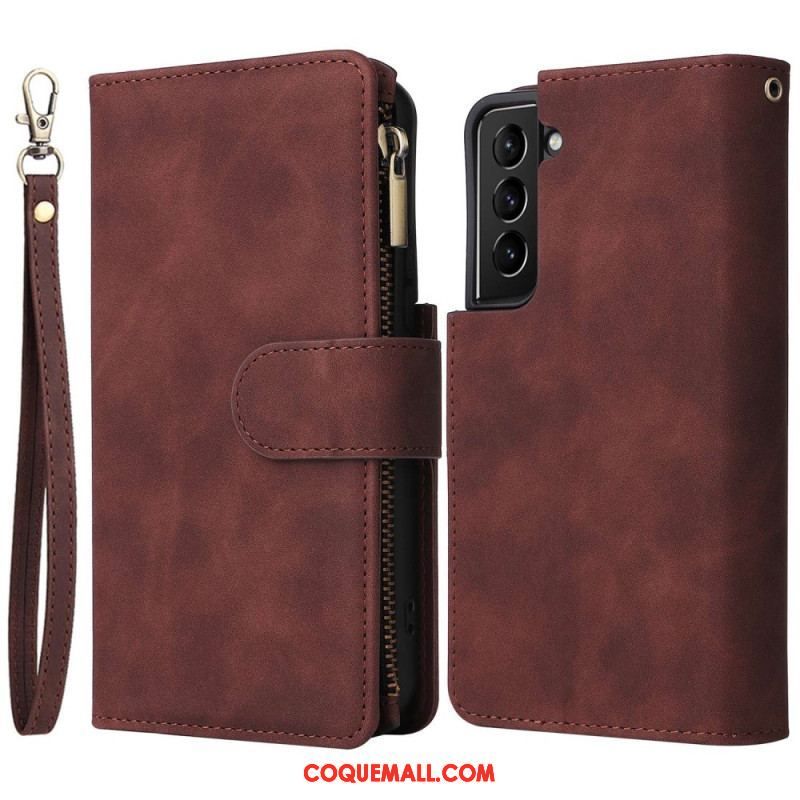 Housse Samsung Galaxy S23 5G avec Pochette Fermeture Éclair