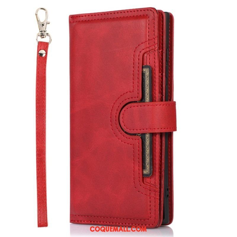 Housse Samsung Galaxy S23 Ultra 5G Multi-Cartes et Pochette Frontale