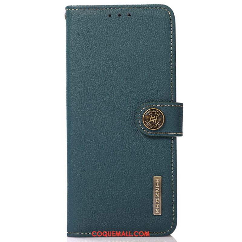 Housse Samsung Galaxy S24 5G Cuir Véritable avec blocage RFID KHAZNEH