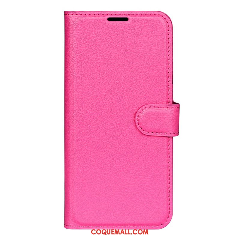 Housse Samsung Galaxy S24 FE Simili Cuir Litchi