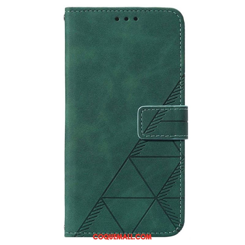 Housse Samsung Galaxy S53 5G Triangles à Lanière