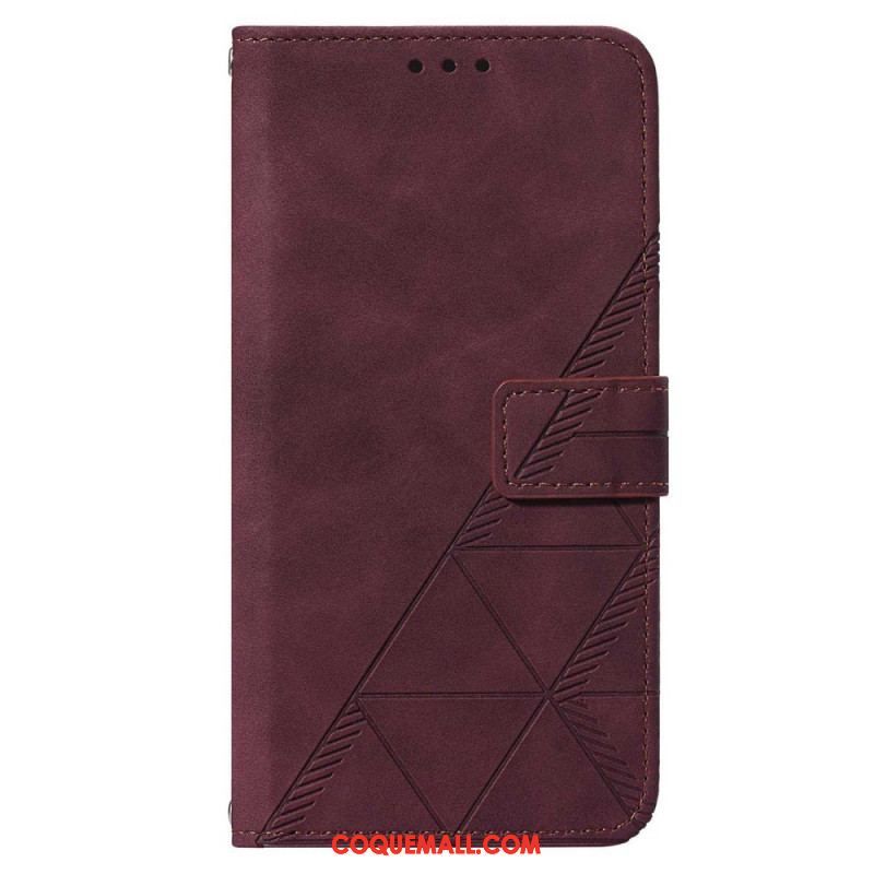 Housse Samsung Galaxy S53 5G Triangles à Lanière