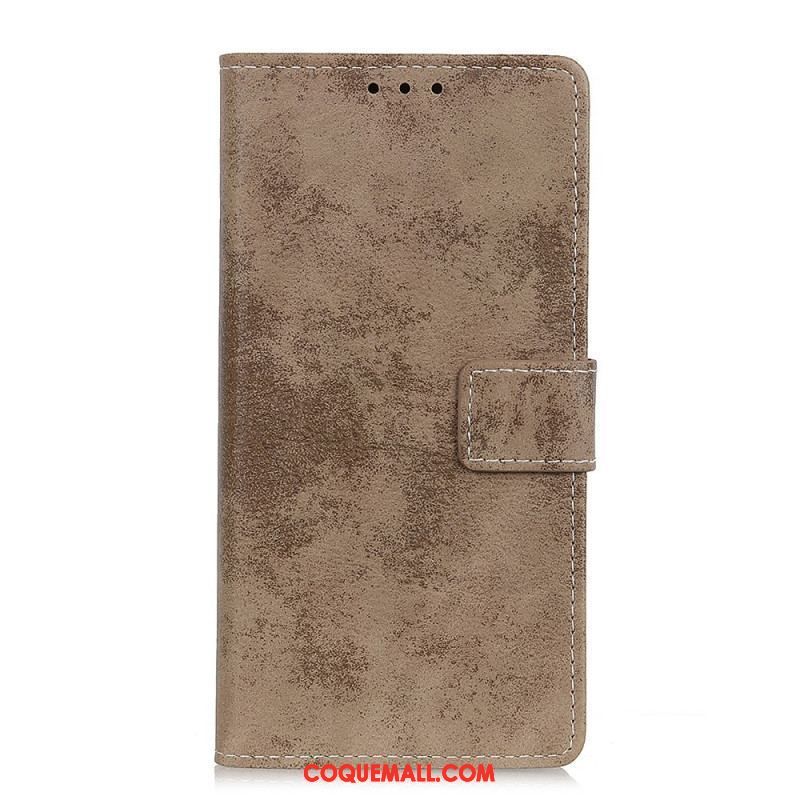 Housse Samsung Galaxy Samsung Galaxy S22 Ultra 5G Effet Cuir Vintage