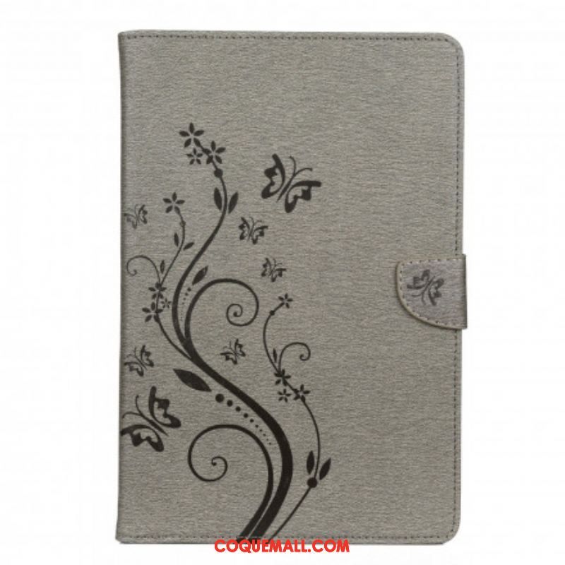 Housse Samsung Galaxy Tab A7 (2020) Papillons Floraux