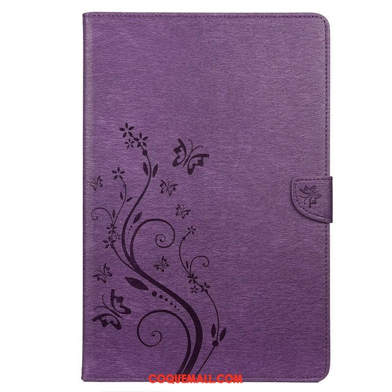 Housse Samsung Galaxy Tab S8 Plus / S7 Plus Papillons Floraux