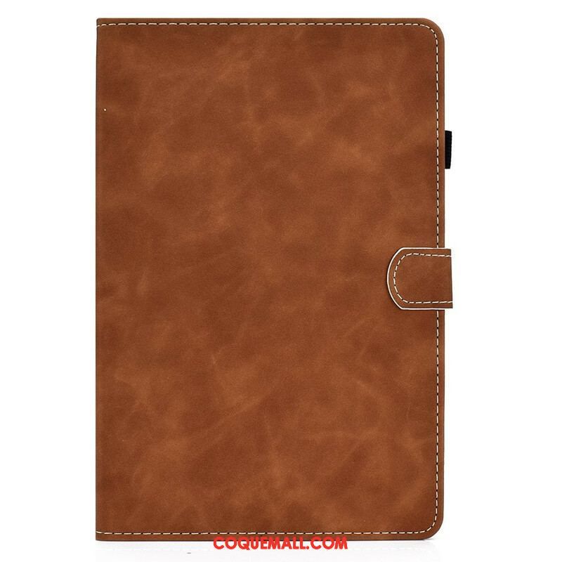 Housse Samsung Galaxy Tab S8 / Tab S7 Effet Cuir Design Vintage