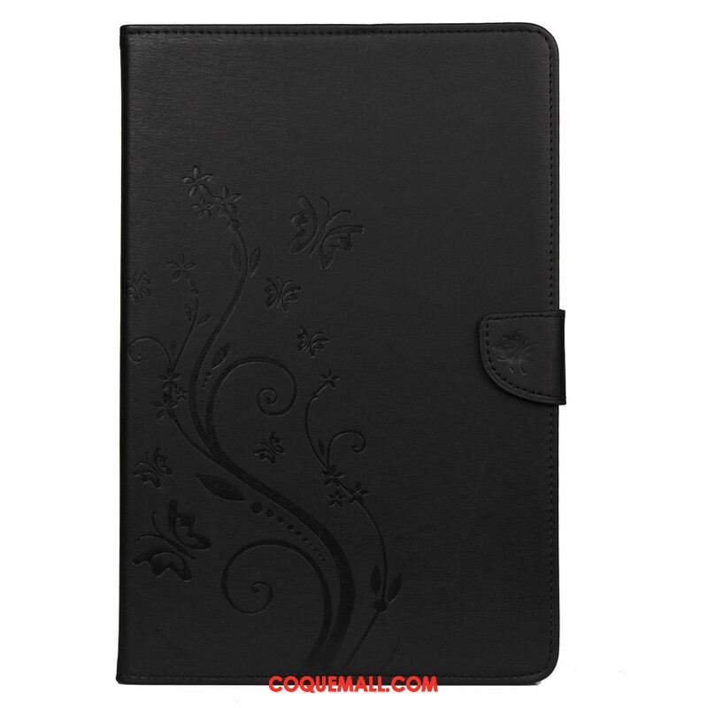 Housse Samsung Galaxy Tab S8 / Tab S7 Papillons Floraux