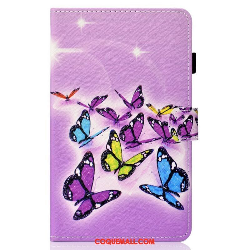 Housse Samsung Galaxy Tab S8 / Tab S7 Papillons Peints