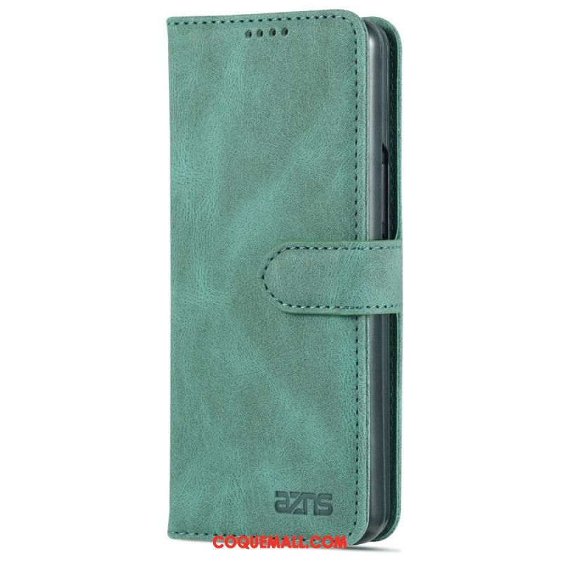 Housse Samsung Galaxy Z Fold 4 AZNS Portefeuille Coutures