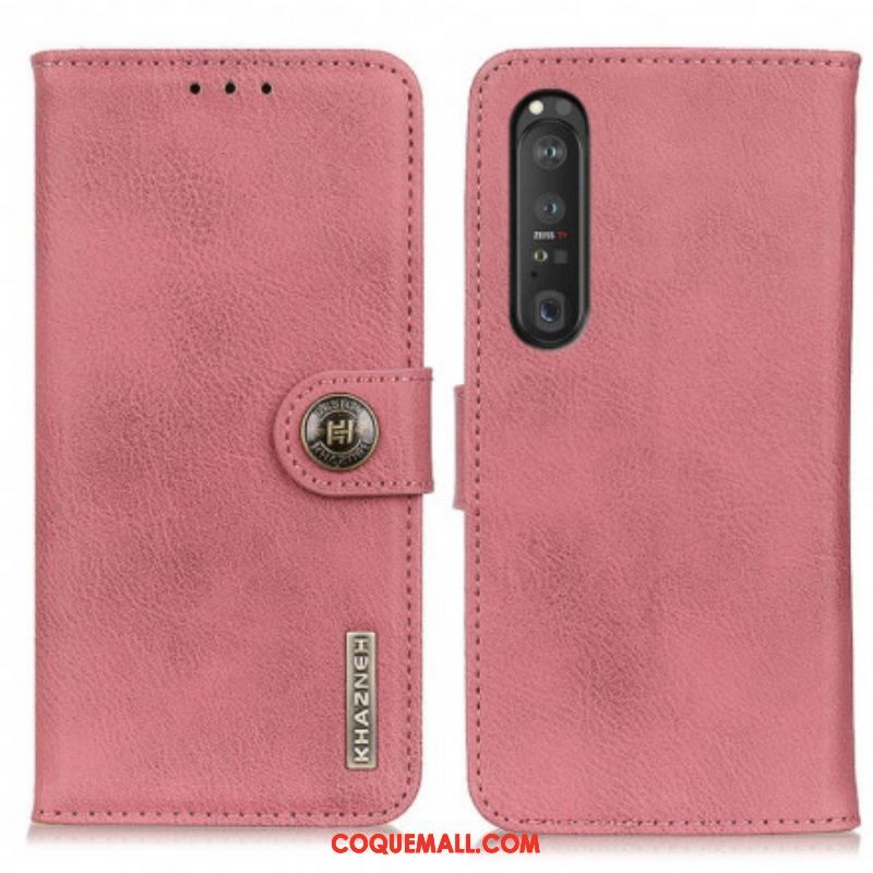 Housse Sony Xperia 1 III Simili Cuir KHAZNEH