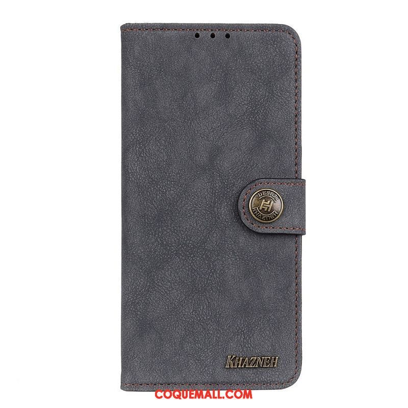 Housse Sony Xperia 1 IV Cuir Fendu Vintage KHAZNEH