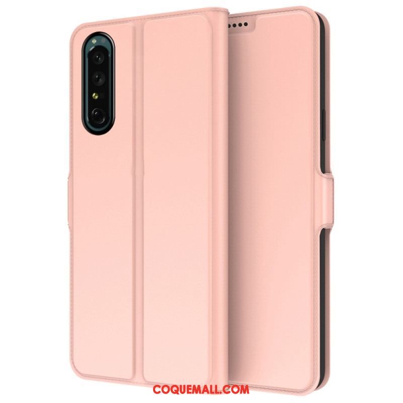 Housse Sony Xperia 1 IV Effet Cuir Slim