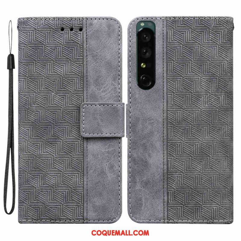 Housse Sony Xperia 1 IV Motif à Lanière