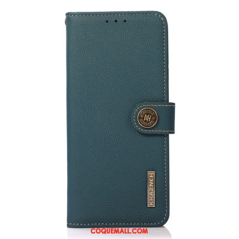 Housse Sony Xperia 10 IV Cuir Véritable KHAZNEH RFID