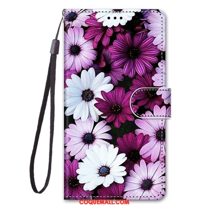 Housse Sony Xperia 10 IV Florale avec Lanière